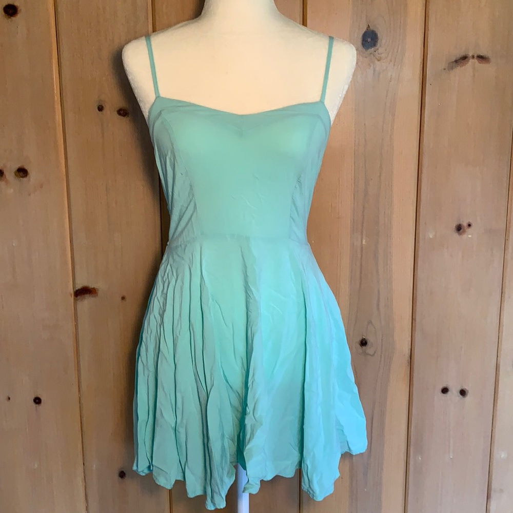 Mint green spring summer dress